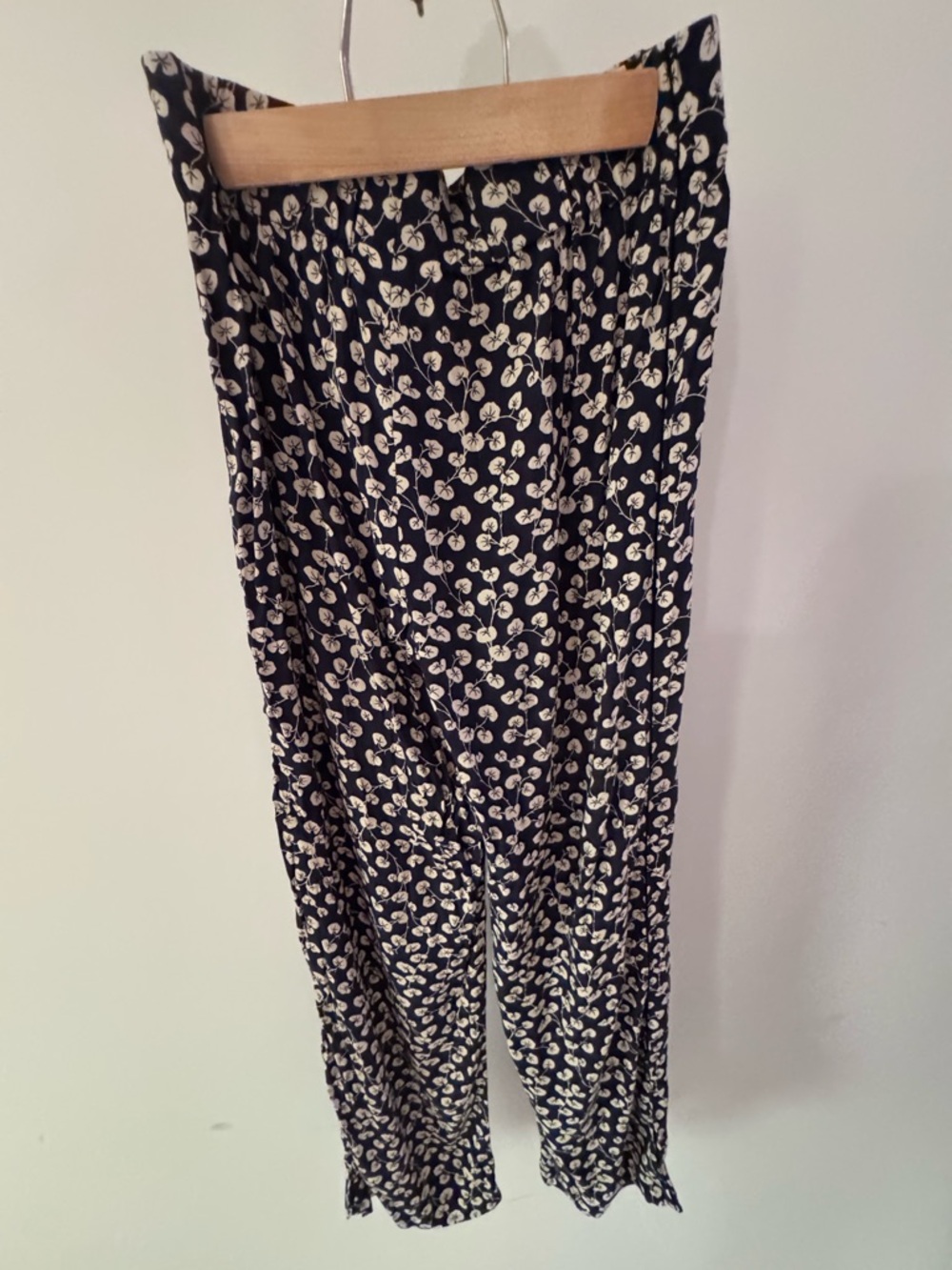 Ganni Roseburg Crepe Floral Pants EU 38 Viscose Elastic Waist